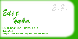 edit haba business card